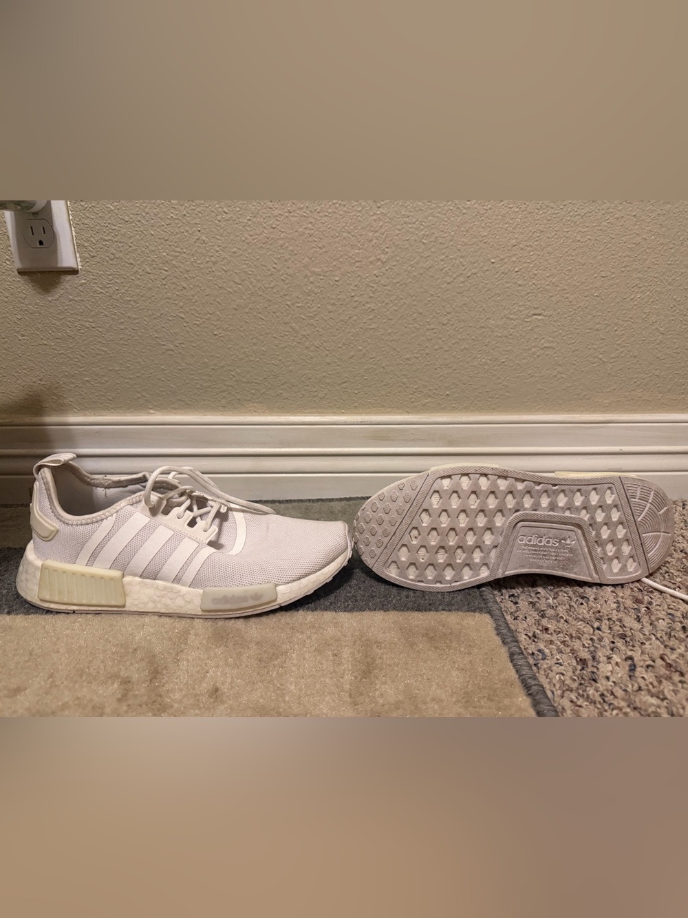 adidas Kids White Mesh Lace-Up Sneakers